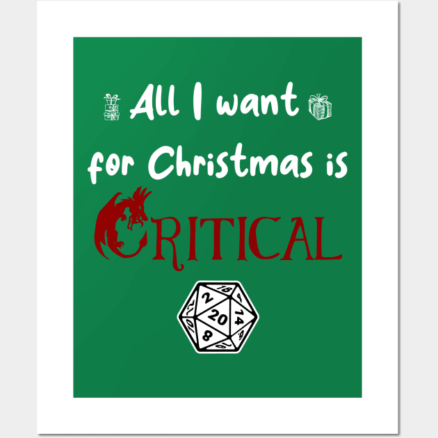 All i want for Christmas is CRITICAL Wall Art by Taki93